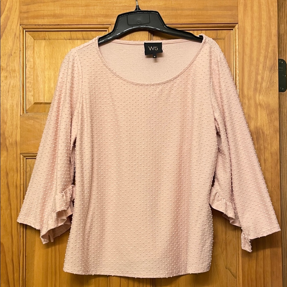 W5 Blush Textured Blouse